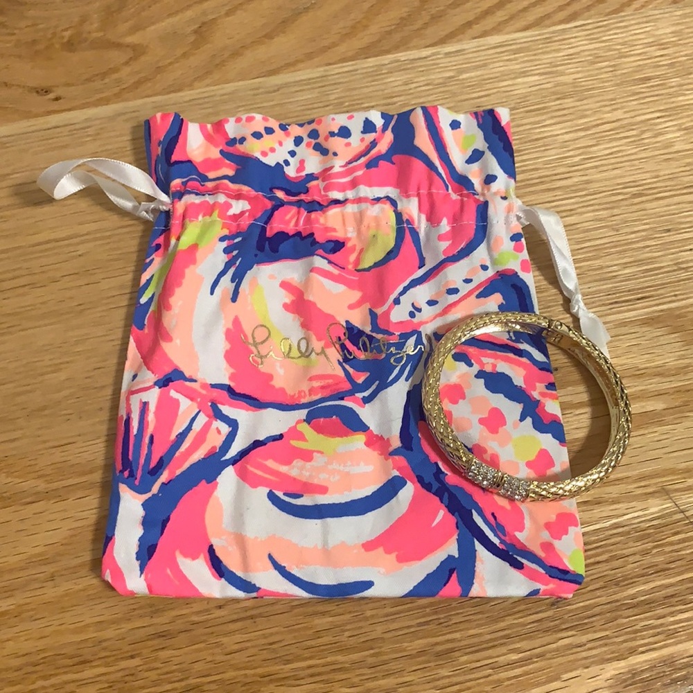 NEW Lilly Pulitzer gold bracelet with bag